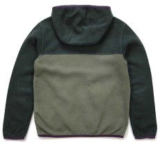 画像2: patagoniaパタゴニア バイカラー シンチラ ライトウェイト フリース スナップT フーディー キッズ S (2)