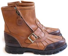 画像3: 90s POLO SPORT ポロ スポーツ ラルフローレン サイドジップ レザーブーツ 茶 10D (3)