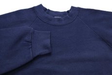 画像3: 80s USA製 FRUIT OF THE LOOM 無地 スウェット 紺 L★ブランク (3)