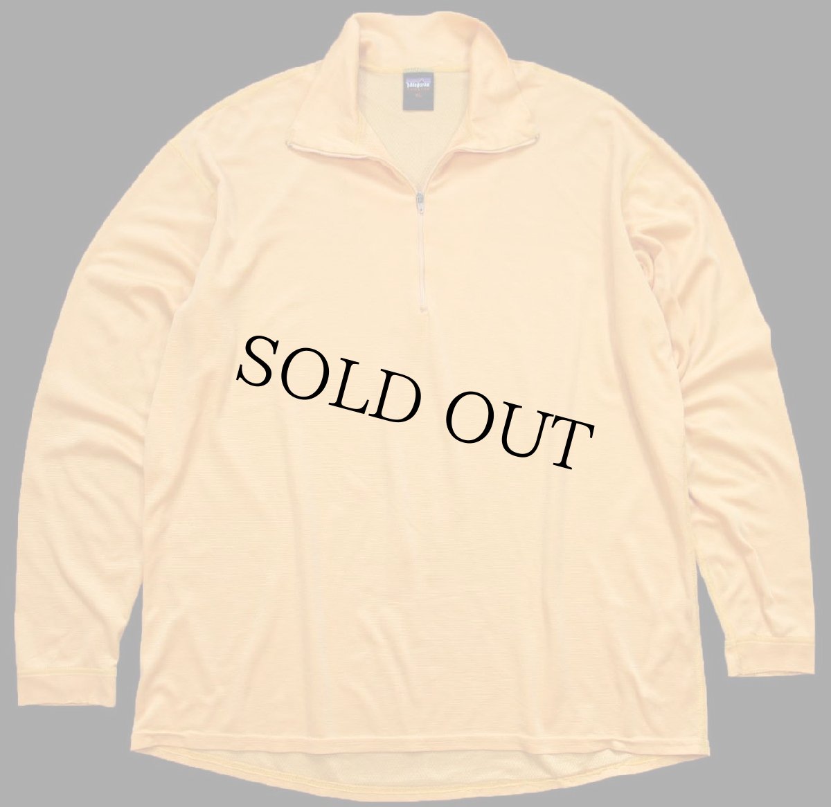 画像1: 90s patagoniaパタゴニア CAPILENEキャプリーン ハイネック ハーフジップ アンダーシャツ 薄オレンジ XL (1)