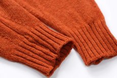 画像6: 70s 英国製 Alan Paine 無地 サドルショルダー シェットランド ウールニット セーター レンガ 40 (6)