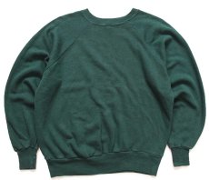画像2: 80s USA製 Wranglerラングラー 無地 スウェット 緑 L★ブランク (2)