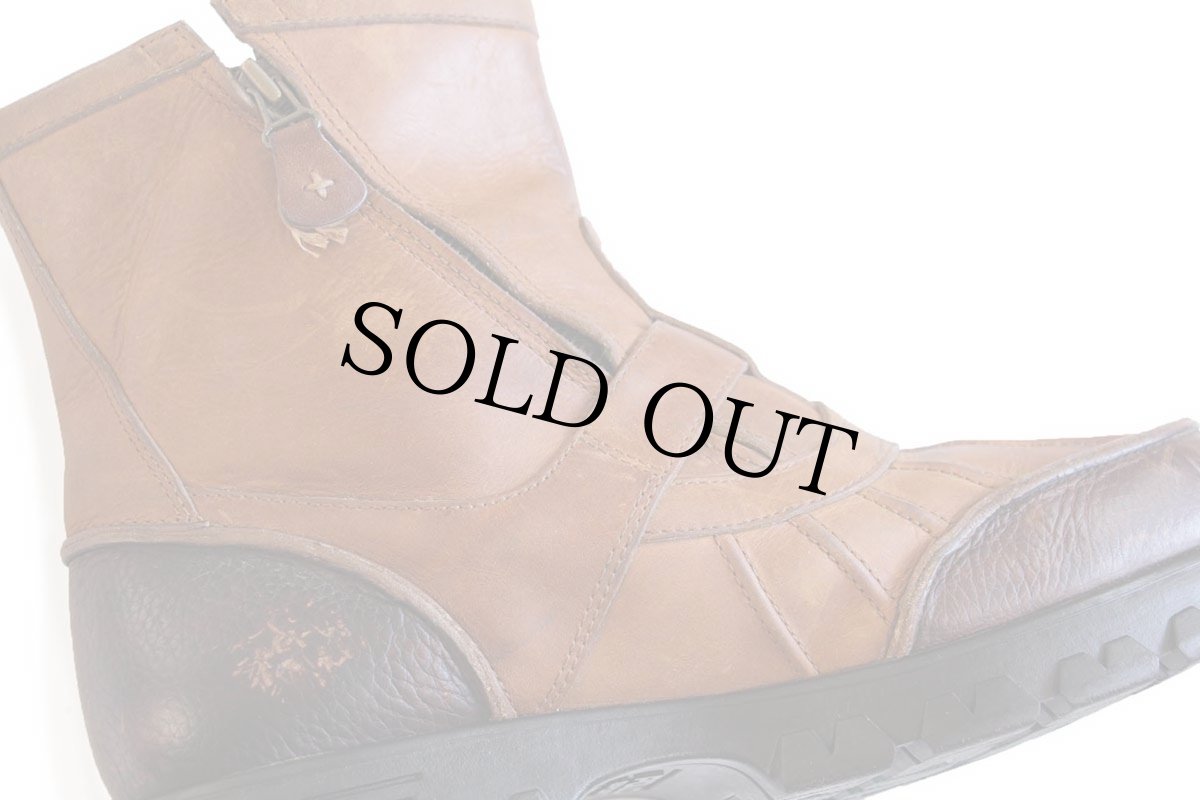 画像9: 90s POLO SPORT ポロ スポーツ ラルフローレン サイドジップ レザーブーツ 茶 10D (9)