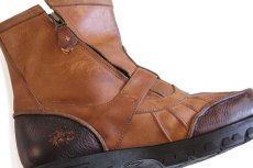 画像9: 90s POLO SPORT ポロ スポーツ ラルフローレン サイドジップ レザーブーツ 茶 10D (9)