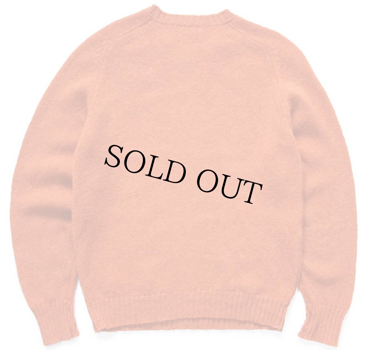 画像2: 70s 英国製 Alan Paine 無地 サドルショルダー シェットランド ウールニット セーター レンガ 40 (2)