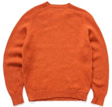 画像2: 70s 英国製 Alan Paine 無地 サドルショルダー シェットランド ウールニット セーター レンガ 40 (2)