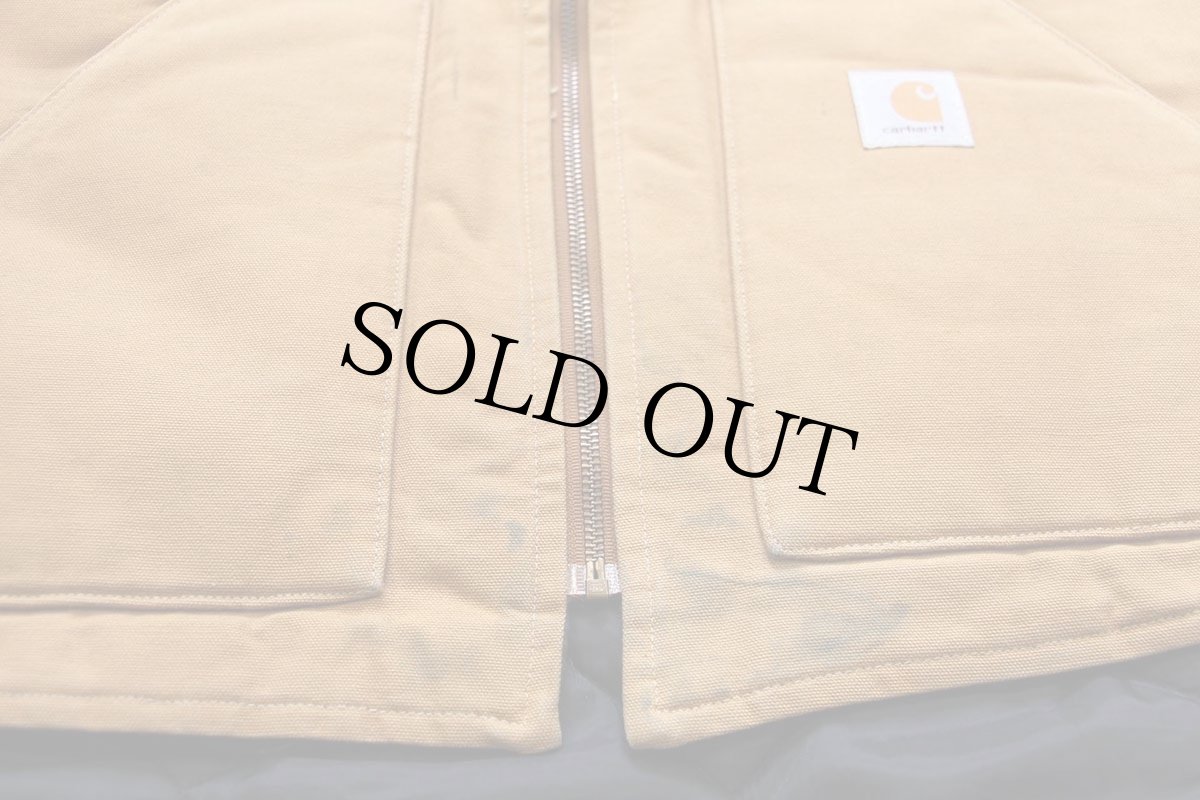 画像7: 90s USA製 carharttカーハート Sierra Circuit Finals Roo-hide SADDLERY カンガルー 刺繍 キルティングライナー ダックベスト 茶 XL (7)