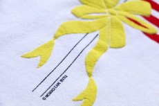 画像4: 80s USA製 星条旗 リボン 発泡プリント スウェット 白 XL (4)