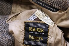 画像4: 70s USA製 Barney's NEW YORK バーニーズニューヨーク 2つボタン ウール ツイード テーラードジャケット★ブレザー (4)