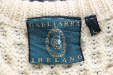 画像4: アイルランド製 GAELTARRA ケーブル編み ウールニット カーディガン ナチュラル L★フィッシャーマン (4)