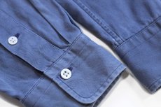 画像5: 90s USA製 ラルフローレン ワンポイント ボタンダウン コットンシャツ ブルーグレー フェード (5)