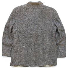 画像2: 70s USA製 Barney's NEW YORK バーニーズニューヨーク 2つボタン ウール ツイード テーラードジャケット★ブレザー (2)
