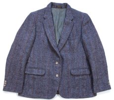 画像1: 80s USA製 Regent Clothes × Harris Tweed ハリスツイード 2つボタン ウール テーラードジャケット★ブレザー (1)
