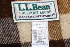 画像4: 80s USA製 L.L.Bean BAXTER STATE PARKA ウールライナー ナイロン マウンテンジャケット カスタム タン L (4)