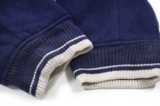 画像7: 00s Reebokリーボック NFL Patriots キルティングライナー メルトン ウールスタジャン 紺 3XL★特大 (7)