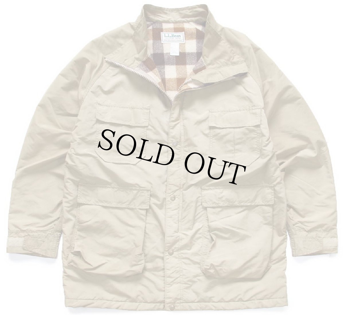 画像1: 80s USA製 L.L.Bean BAXTER STATE PARKA ウールライナー ナイロン マウンテンジャケット カスタム タン L (1)