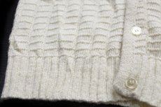 画像5: 70s UNKNOWN 編み柄 アクリルニット カーディガン ナチュラル M (5)