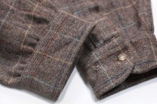 画像6: 70s USA製 PENDLETONペンドルトン ウィンドウペンチェック ヘリンボーン ウールシャツ XL (6)