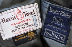 画像4: 80s USA製 Regent Clothes × Harris Tweed ハリスツイード 2つボタン ウール テーラードジャケット★ブレザー (4)