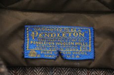 画像4: 70s USA製 PENDLETONペンドルトン ウィンドウペンチェック ヘリンボーン ウールシャツ XL (4)