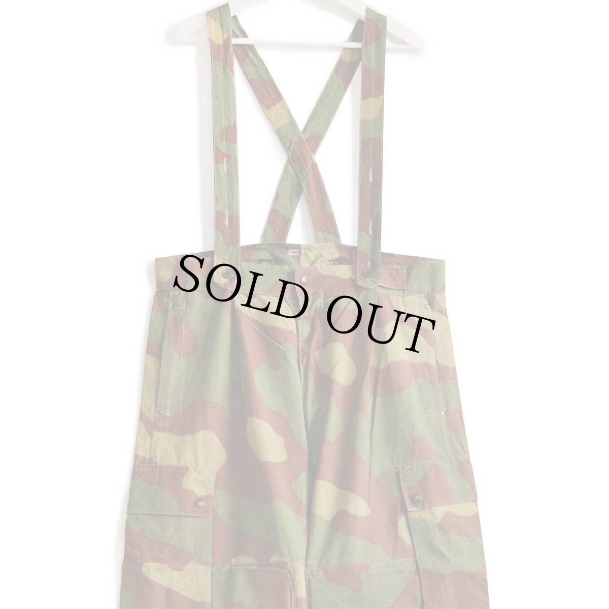 画像1: 60s イタリア軍 サンマルコカモ コットン カーゴ パラトルーパー オーバーパンツ W39★B (1)