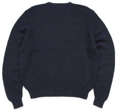 画像2: 90s ポロ ラルフローレン ワンポイント コットン×ウールニット セーター ブラック L (2)