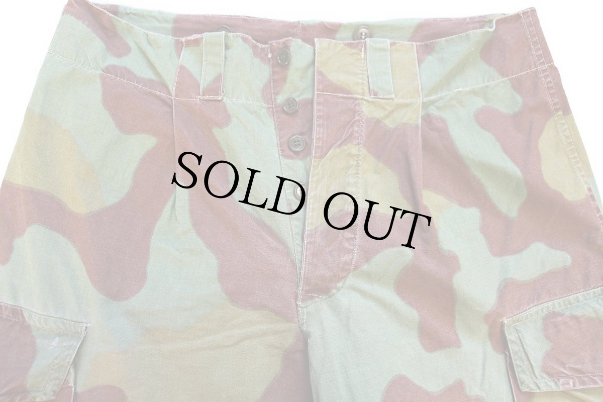 画像4: 60s イタリア軍 サンマルコカモ ワンタック コットン カーゴ パラトルーパーパンツ W36 (4)