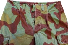 画像4: 60s イタリア軍 サンマルコカモ ワンタック コットン カーゴ パラトルーパーパンツ W36 (4)