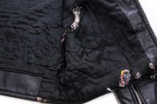 画像8: 70s Lesco LEATHERS キルティングライナー ダブルライダース レザージャケット 黒 (8)