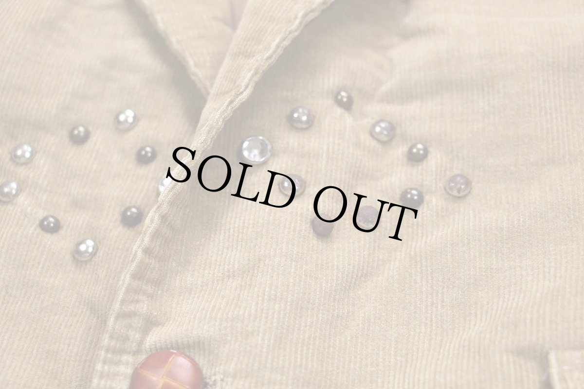 画像7: 80s Levi'sリーバイス スタッズ カスタム 2つボタン コーデュロイ テーラードジャケット 茶★ブレザー (7)