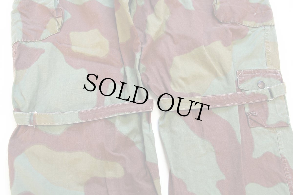 画像9: 60s イタリア軍 サンマルコカモ ワンタック コットン カーゴ パラトルーパーパンツ W36 (9)