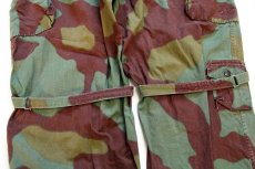 画像9: 60s イタリア軍 サンマルコカモ ワンタック コットン カーゴ パラトルーパーパンツ W36 (9)