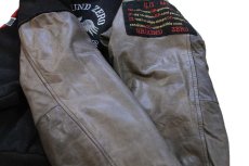 画像7: 90s カナダ製 GROUND ZERO FLIGHT GEAR 刺繍 キルティングライナー メルトン ウール 袖革スタジャン S (7)