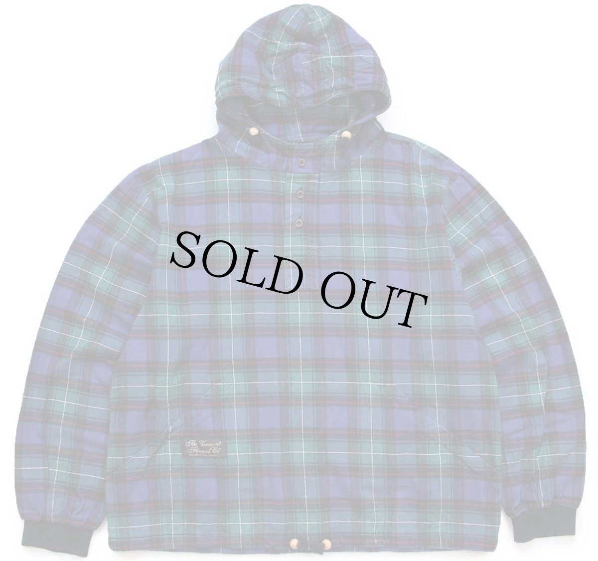 画像1: USA製 The Vermont Flannel タータンチェック プルオーバー コットン ネルパーカー XL (1)