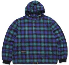 画像1: USA製 The Vermont Flannel タータンチェック プルオーバー コットン ネルパーカー XL (1)