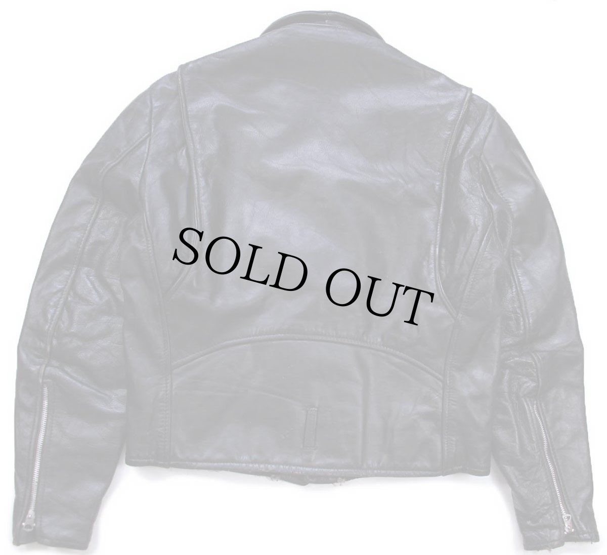 画像2: 70s Lesco LEATHERS キルティングライナー ダブルライダース レザージャケット 黒 (2)