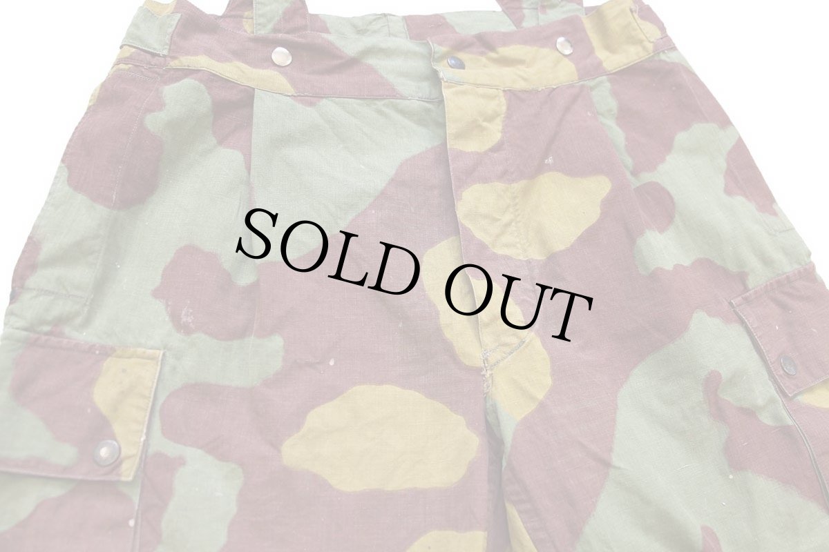画像4: 60s イタリア軍 サンマルコカモ コットン カーゴ パラトルーパー オーバーパンツ W35★E (4)