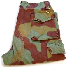 画像1: 60s イタリア軍 サンマルコカモ ワンタック コットン カーゴ パラトルーパーパンツ W36 (1)