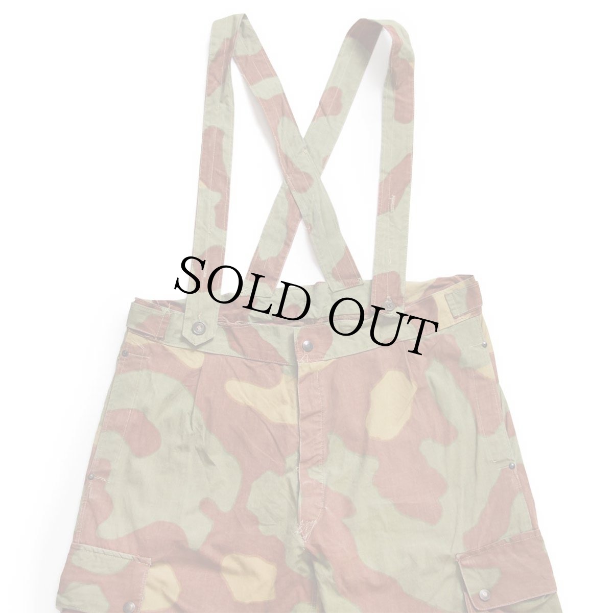 画像1: 60s イタリア軍 サンマルコカモ コットン カーゴ パラトルーパー オーバーパンツ W38 (1)