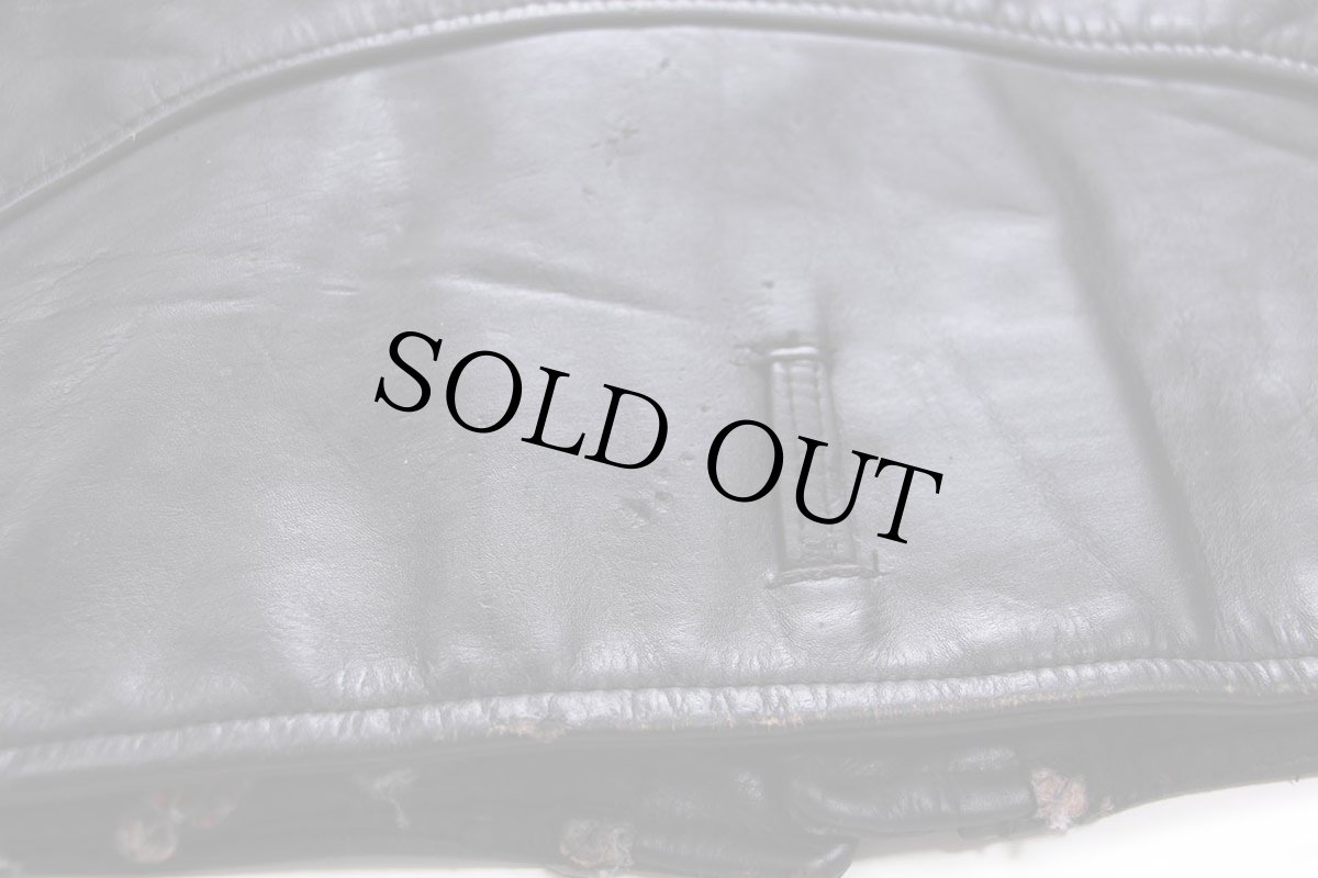 画像7: 70s Lesco LEATHERS キルティングライナー ダブルライダース レザージャケット 黒 (7)