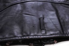 画像7: 70s Lesco LEATHERS キルティングライナー ダブルライダース レザージャケット 黒 (7)