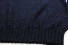 画像5: 90s ポロ ラルフローレン ワンポイント コットン×ウールニット セーター ブラック L (5)