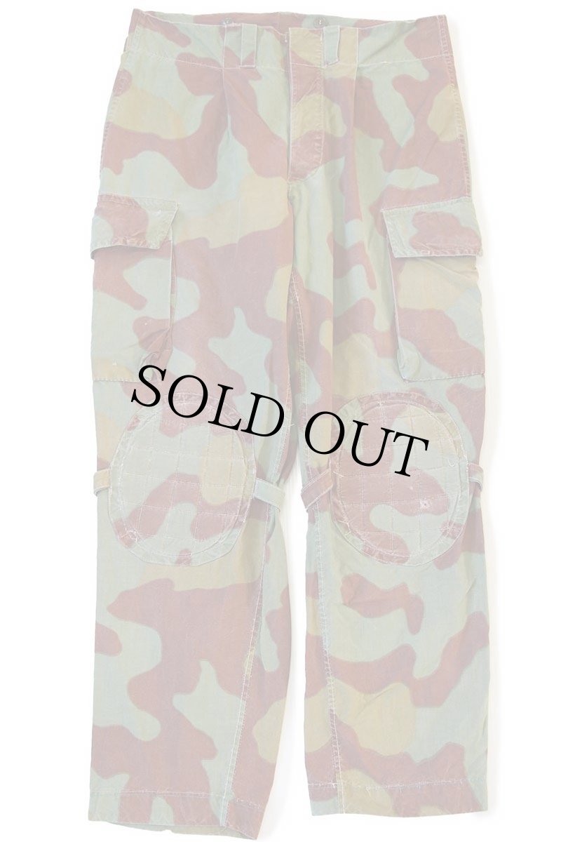 画像2: 60s イタリア軍 サンマルコカモ ワンタック コットン カーゴ パラトルーパーパンツ W36 (2)