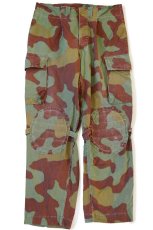 画像2: 60s イタリア軍 サンマルコカモ ワンタック コットン カーゴ パラトルーパーパンツ W36 (2)