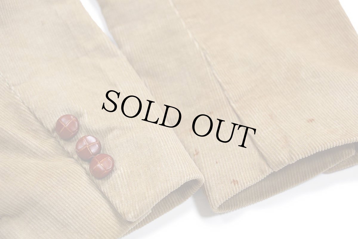 画像6: 80s Levi'sリーバイス スタッズ カスタム 2つボタン コーデュロイ テーラードジャケット 茶★ブレザー (6)