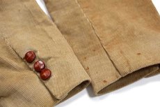 画像6: 80s Levi'sリーバイス スタッズ カスタム 2つボタン コーデュロイ テーラードジャケット 茶★ブレザー (6)