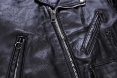 画像6: 70s Lesco LEATHERS キルティングライナー ダブルライダース レザージャケット 黒 (6)