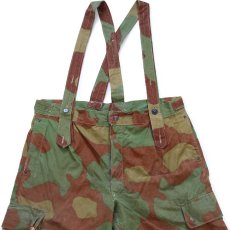 画像1: 60s イタリア軍 サンマルコカモ コットン カーゴ パラトルーパー オーバーパンツ W39★D (1)