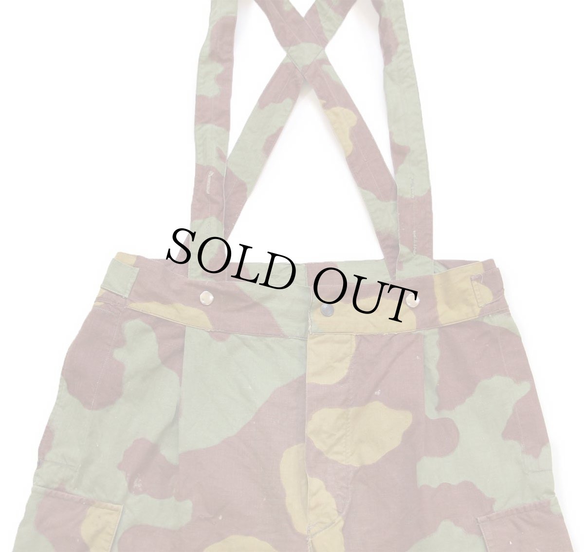 画像1: 60s イタリア軍 サンマルコカモ コットン カーゴ パラトルーパー オーバーパンツ W35★E (1)