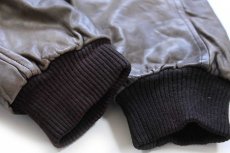 画像8: 90s カナダ製 GROUND ZERO FLIGHT GEAR 刺繍 キルティングライナー メルトン ウール 袖革スタジャン S (8)